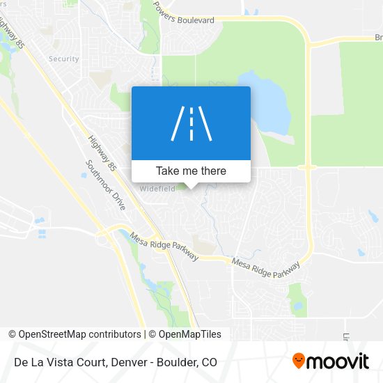De La Vista Court map