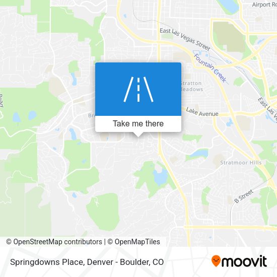 Springdowns Place map