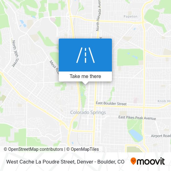 West Cache La Poudre Street map