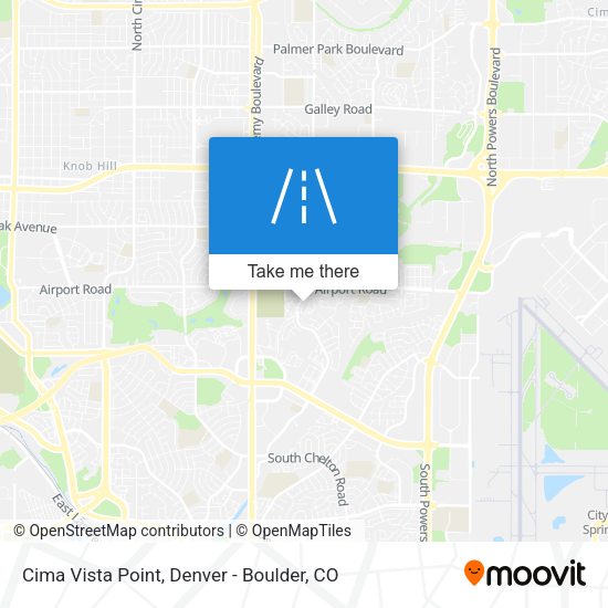 Cima Vista Point map