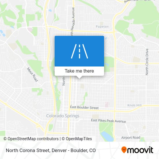 North Corona Street map