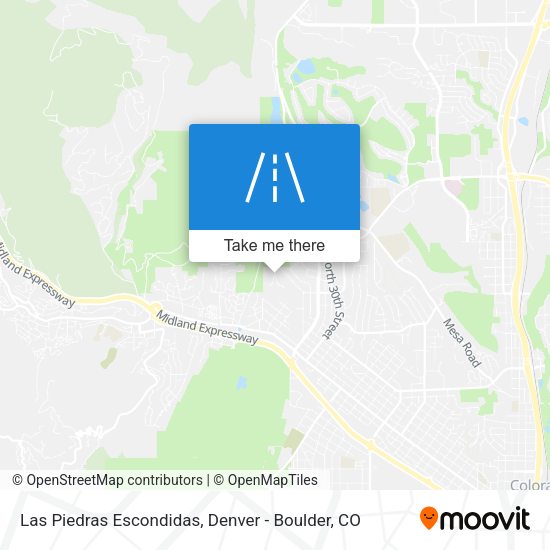 Las Piedras Escondidas map