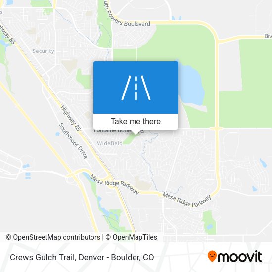Crews Gulch Trail map