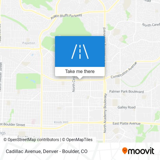 Mapa de Cadillac Avenue