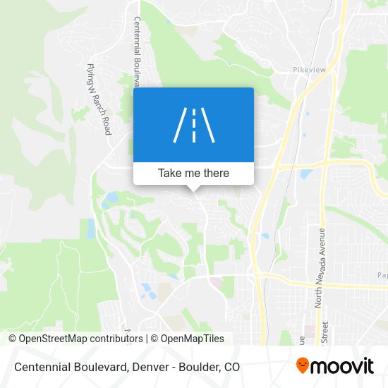 Mapa de Centennial Boulevard