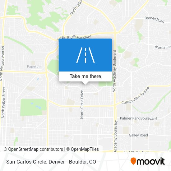 Mapa de San Carlos Circle