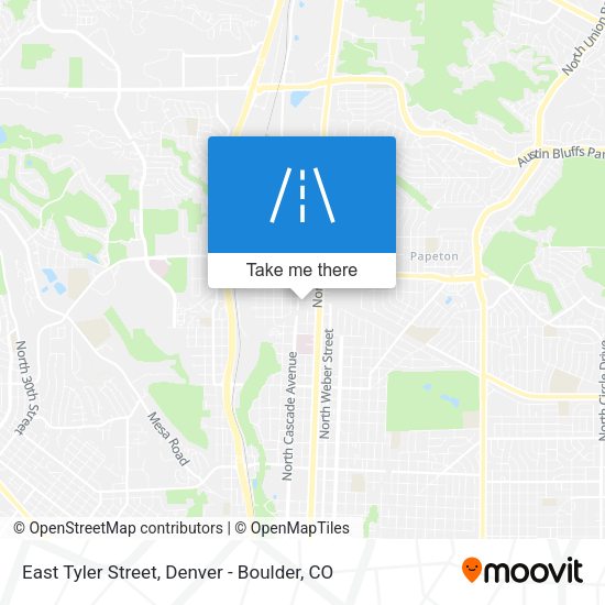 Mapa de East Tyler Street