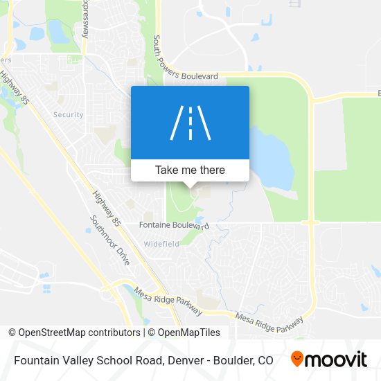 Fountain Valley School Road map