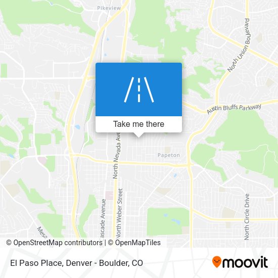Mapa de El Paso Place