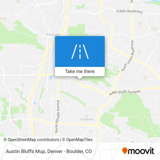 Austin Bluffs Mup map