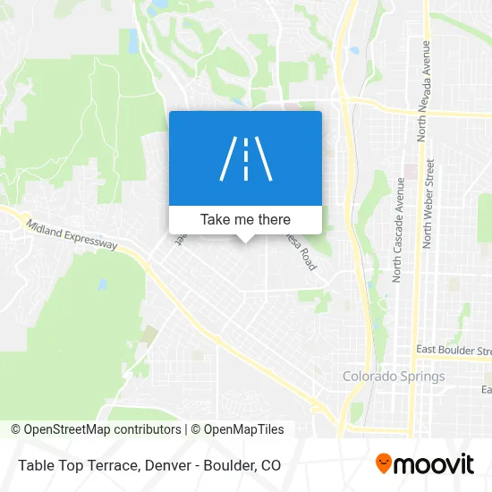 Table Top Terrace map