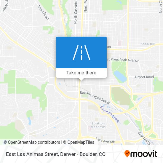 East Las Animas Street map