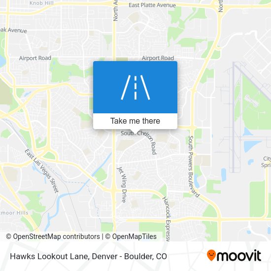 Hawks Lookout Lane map
