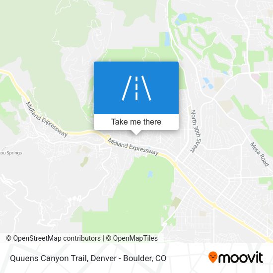 Quuens Canyon Trail map