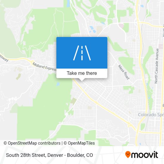 South 28th Street map