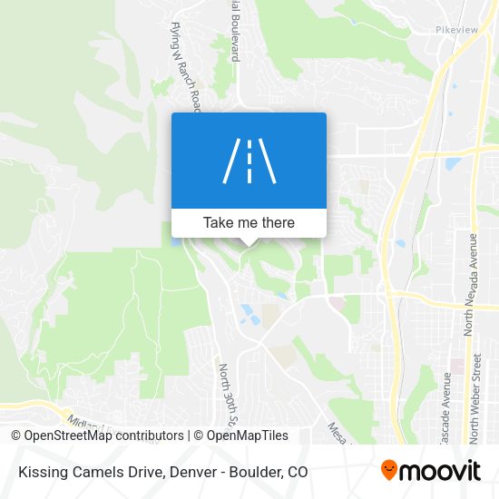 Kissing Camels Drive map