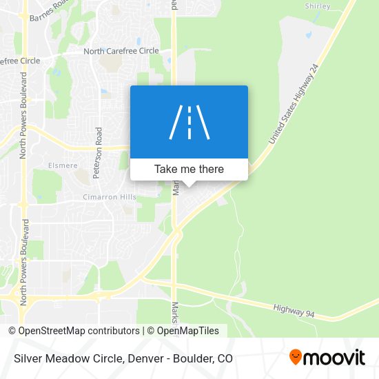 Silver Meadow Circle map