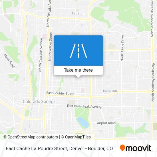 East Cache La Poudre Street map