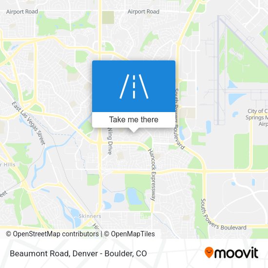 Beaumont Road map