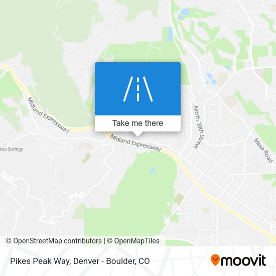 Pikes Peak Way map