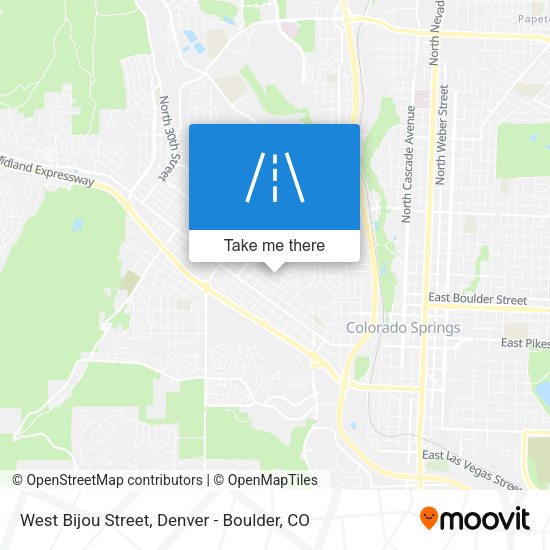 West Bijou Street map