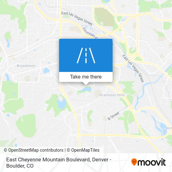 Mapa de East Cheyenne Mountain Boulevard