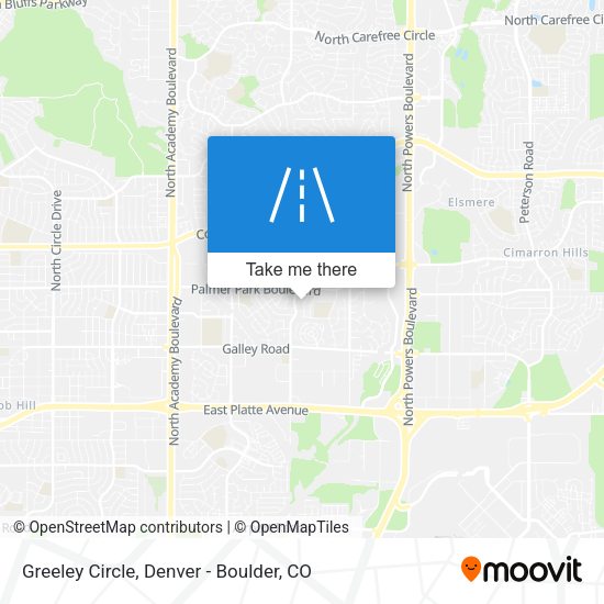 Mapa de Greeley Circle
