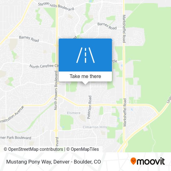 Mapa de Mustang Pony Way