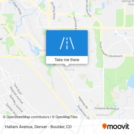 Mapa de Hallam Avenue
