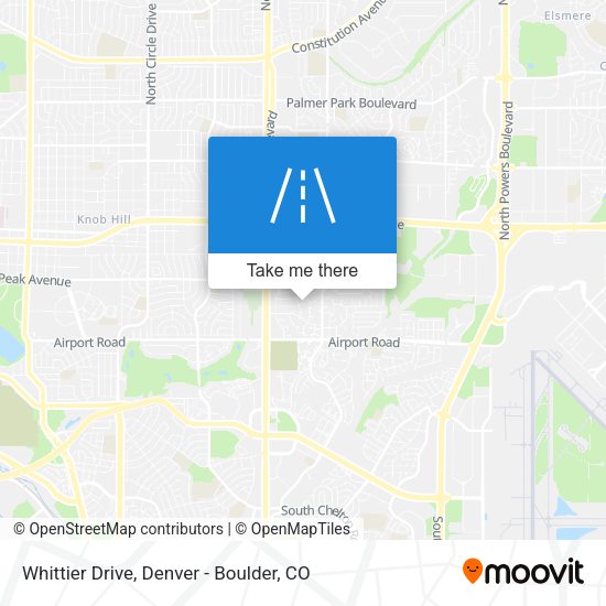 Whittier Drive map