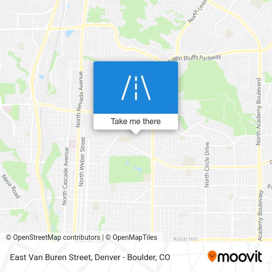 East Van Buren Street map