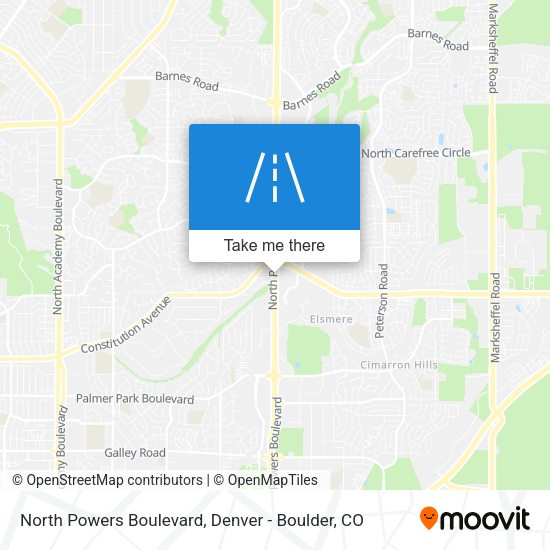 North Powers Boulevard map