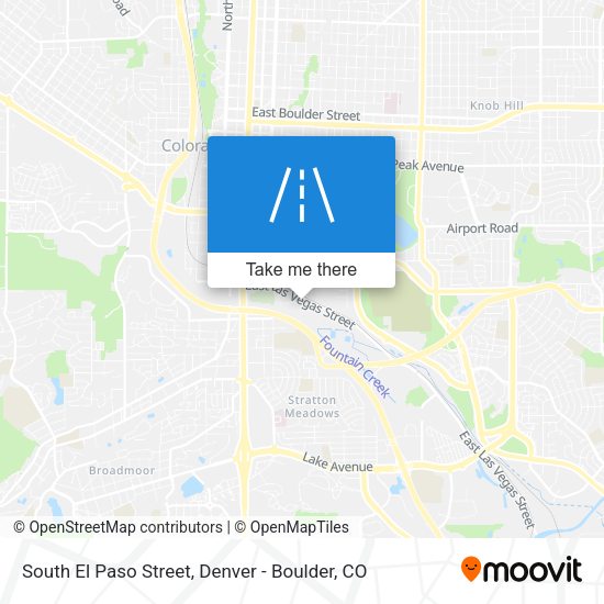 South El Paso Street map