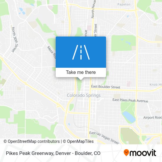 Pikes Peak Greenway map