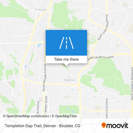 Mapa de Templeton Gap Trail
