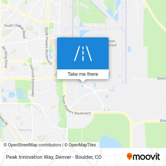 Mapa de Peak Innovation Way
