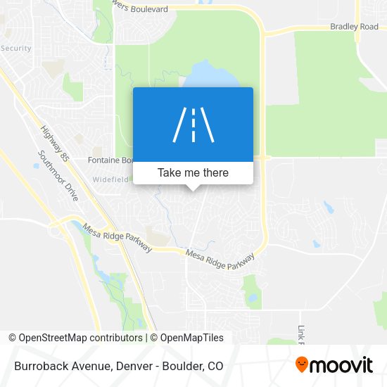 Burroback Avenue map