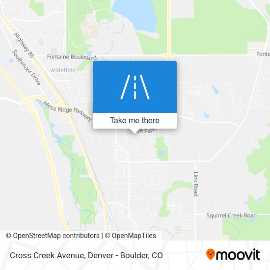 Cross Creek Avenue map