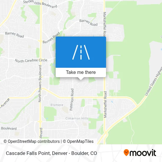 Cascade Falls Point map