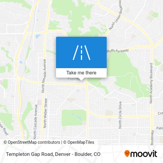 Templeton Gap Road map