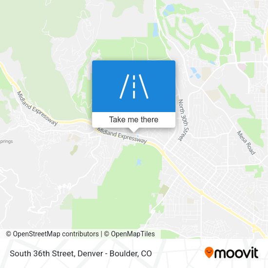 South 36th Street map