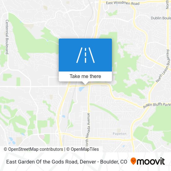 Mapa de East Garden Of the Gods Road