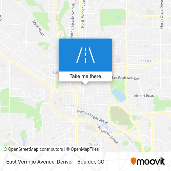 East Vermijo Avenue map