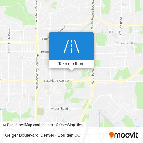 Geiger Boulevard map