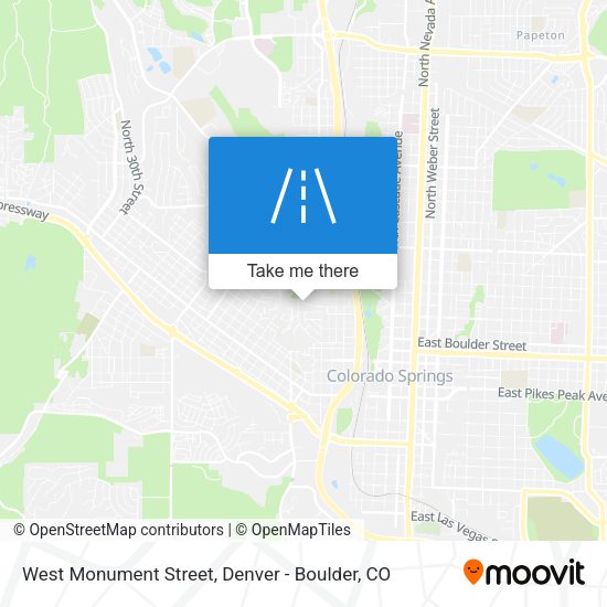 West Monument Street map