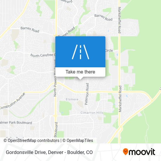 Mapa de Gordonsville Drive