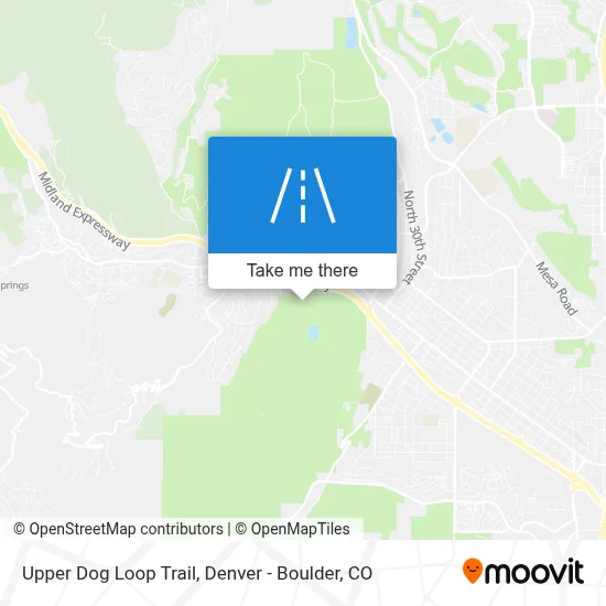 Upper Dog Loop Trail map