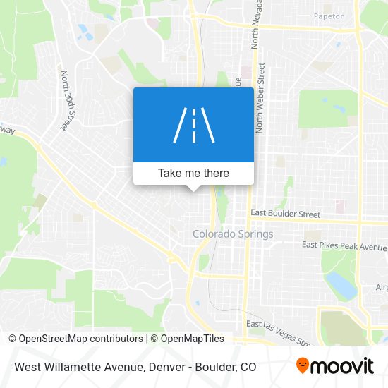 West Willamette Avenue map