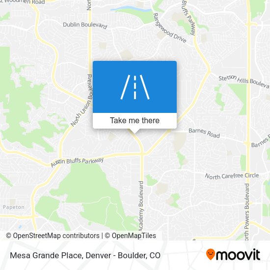 Mapa de Mesa Grande Place