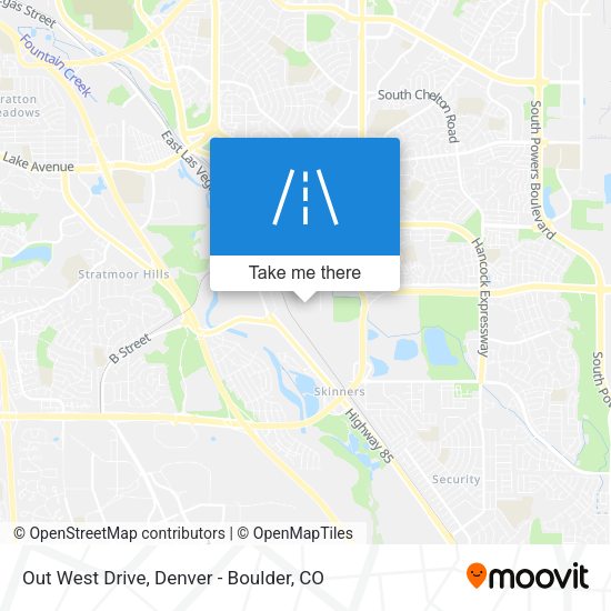 Out West Drive map
